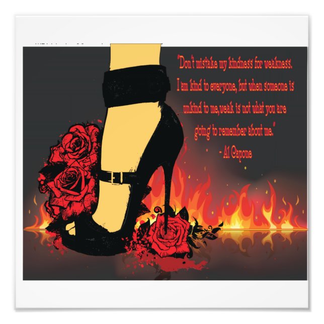 Högklackar & Al Capone Fototryck (Framsidan)