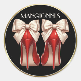 Högklackar för att spara runt klistermärke