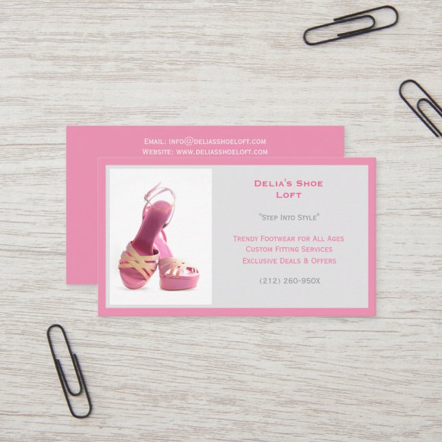 Högklackar för kvinnors Rosa i Mode Visitkort (Fram/Back In Situ)