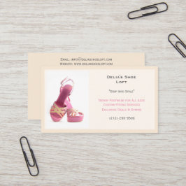 Högklackar för Rosa i kvinnovita Mode Visitkort