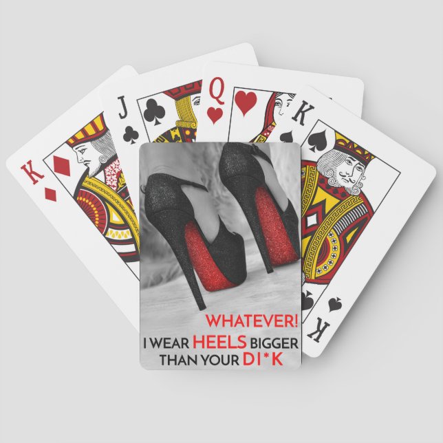 Högklackar Louboutin Mode, uppspelningskort Casinokort (Baksidan)