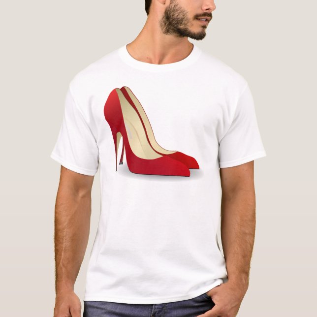 högklackar röd t shirt (Framsida)