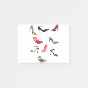 Högklackars Shoes Stilettos Collage Dam Post-it Block
