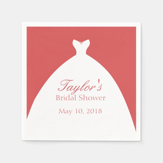 Högklassig Bröllop Gown Pappersservett (Framsidan)