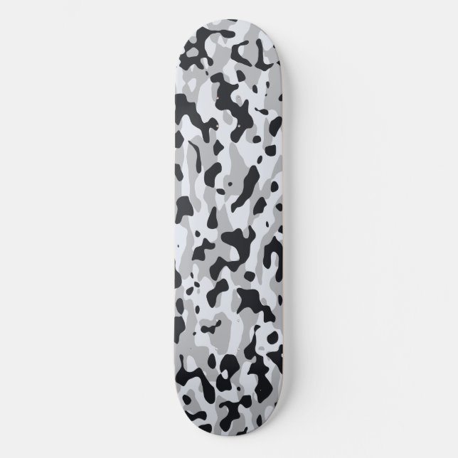 Högkontrast urban kamouflage mini skateboard bräda 18,5 cm (Framsida)