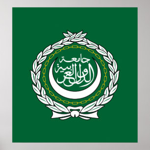 Högkvalitativ flagga för arabisk liga poster