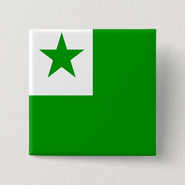 Högkvalitativ flagga för Esperanto Knapp (Framsida)