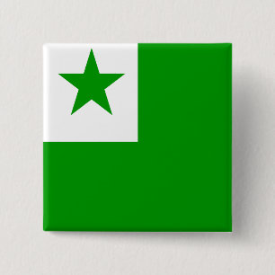 Högkvalitativ flagga för Esperanto Knapp