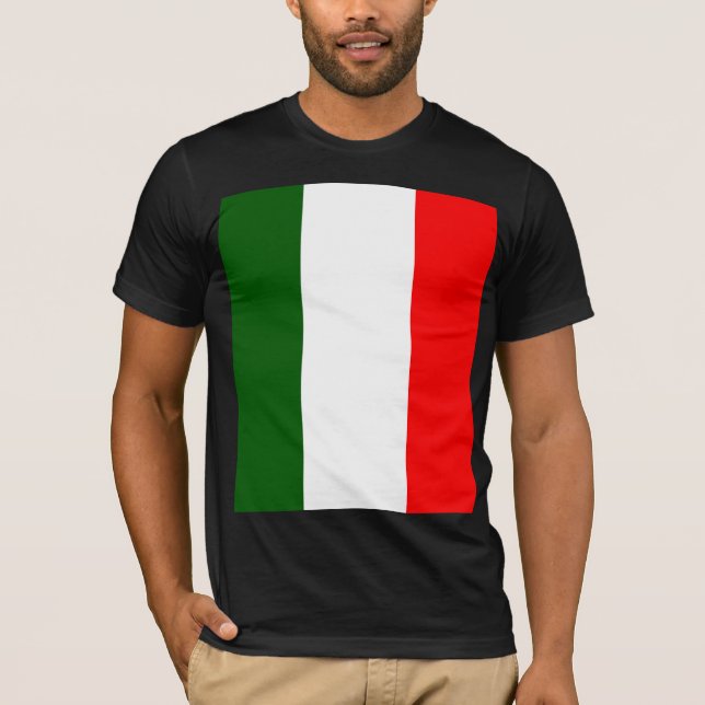 Högkvalitativ flagga för italien t shirt (Framsida)