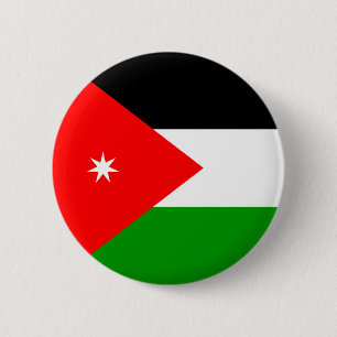 Högkvalitativ flagga för Jordanien Knapp