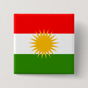 Högkvalitativ flagga för Kurdistan Knapp