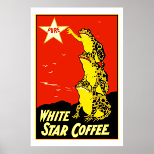 Högkvalitativ retro annons för kaffe för poster