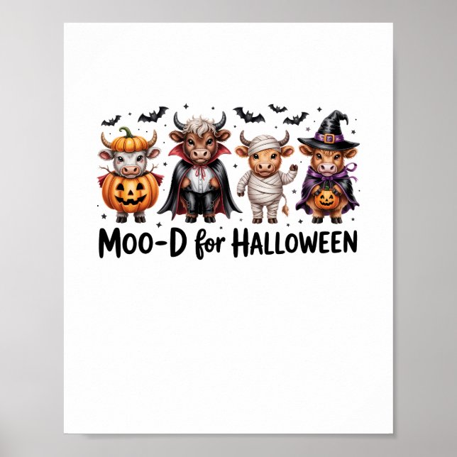 Högland Cow Halloween Spooky Season (2) Poster (Framsidan)