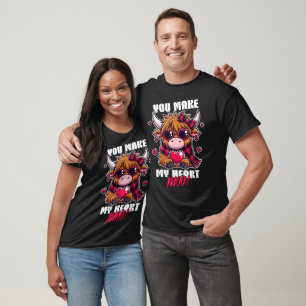 Högland Kow Alla hjärtans design - du gör mitt öra T Shirt