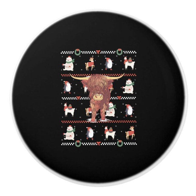 Högland Kow Ugly jul Knopp (Framsidan)