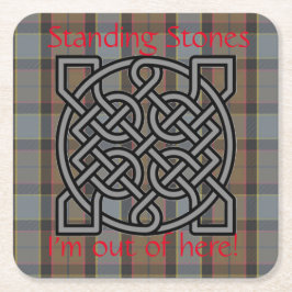 Högländare Plaid Celtic Knot Mugg Kopp Underlägg s