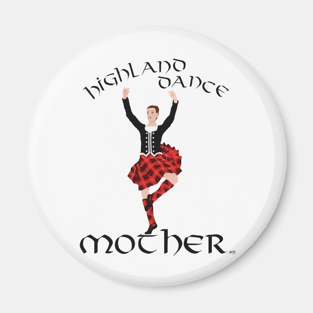 Höglanddansande Mamma Magnet (Framsidan)