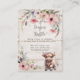 Höglands Cow Blomma Söt Bedårande Blöja Lotteri Tilläggskort