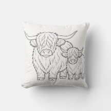 Höglands Cow-färgbokskudde