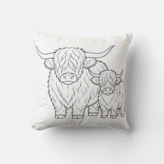 Höglands Cow-färgbokskudde Kudde