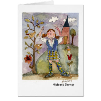 Höglands- dansare hälsningskort