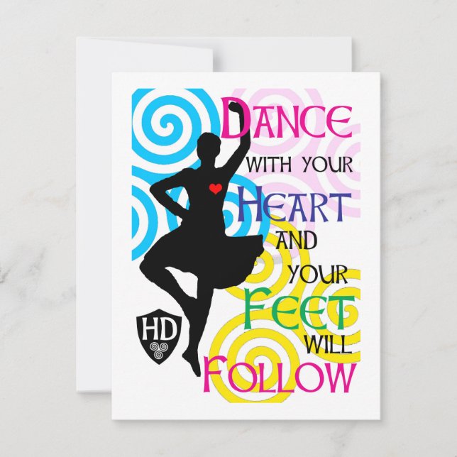 Höglands- dansarekort julkort (Framsida)