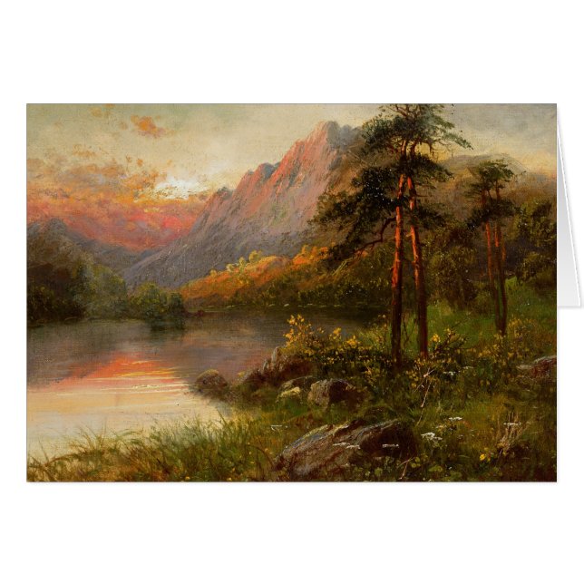 Höglands- ensamhet hälsningskort (Framsidan Horizontal)