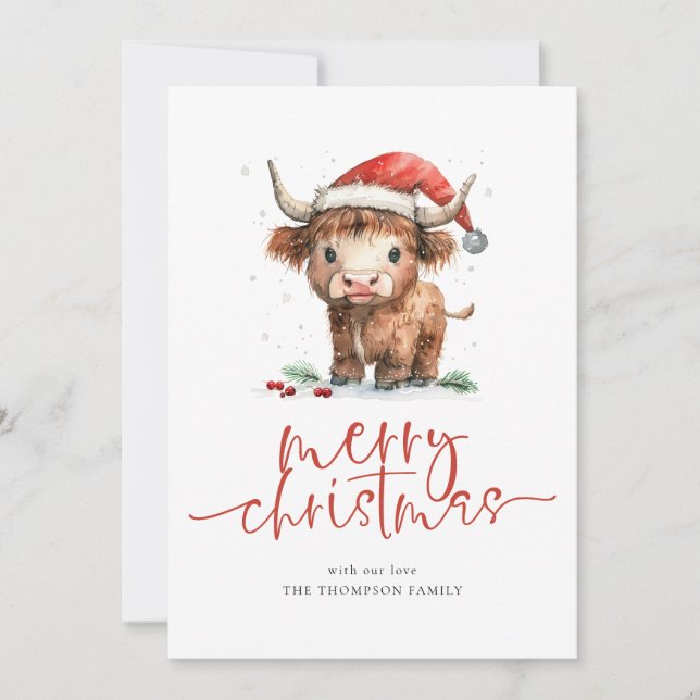 Höglands Ko 2026 Kalender God Jul Julkort (Framsida)