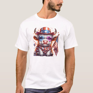 Höglands Ko 4 juli Sublimering Clipart-60643 T Shirt