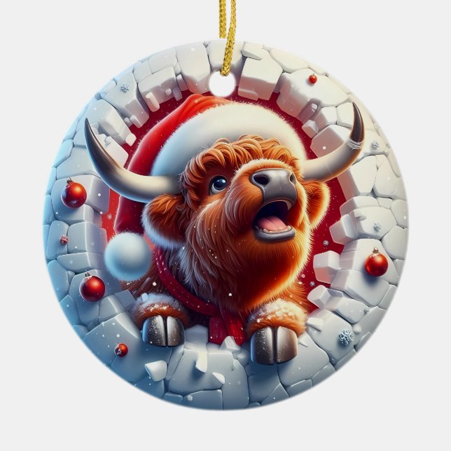 Höglands Ko Jul Ornament (Framsidan)
