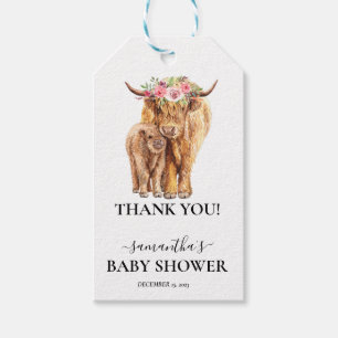 Höglands Ko Kalv Baby Shower Presentetikett