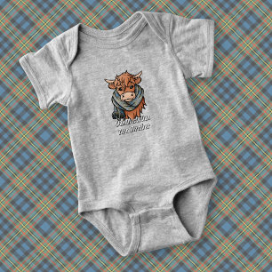 Höglands ko med MacLellan Ancient Tartan-scarf T Shirt