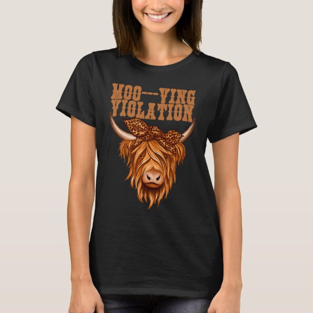 Höglands Ko Moo Vande Överträdelse T Shirt (Framsida)