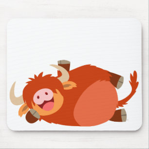 Höglands- ko Mousepad för gullig lat tecknad Musmatta