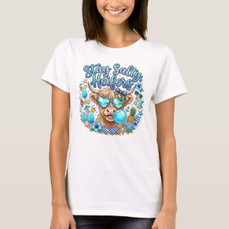 Höglands Ko Strand Sommar Rolig T Shirt
