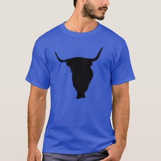 Höglands- kosvarttryck t shirt