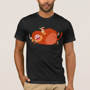 Höglands- koT-tröja för gullig lat tecknad T-shirt