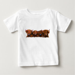 Höglands- kotryckskott 'ingefärskakorna t shirt
