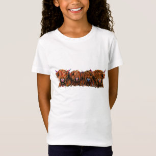 Höglands- kotryckskott 'ingefärskakorna t shirt