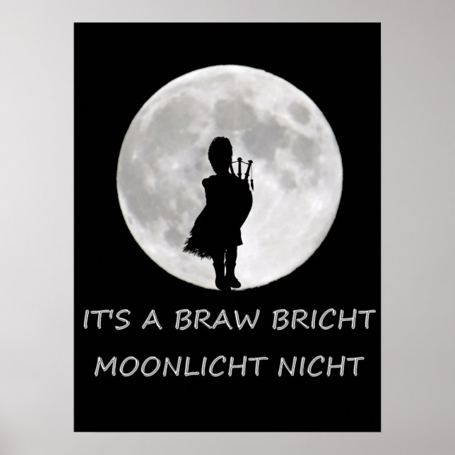 Höglands Piper i Bright Moon-affisch Poster (Framsidan)