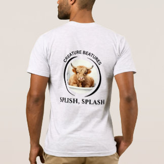 Höglandsboskap badar – stänk och skvätt vit t shirt