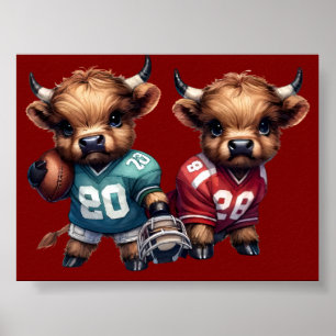 Höglandsboskap och fotboll poster