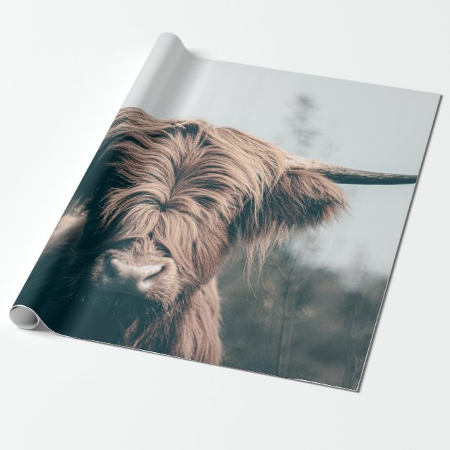 Höglandsboskap porträtt presentpapper (Utrullad)