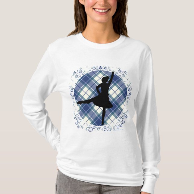 Höglandsdansare Eildon Tartan T Shirt (Framsida)