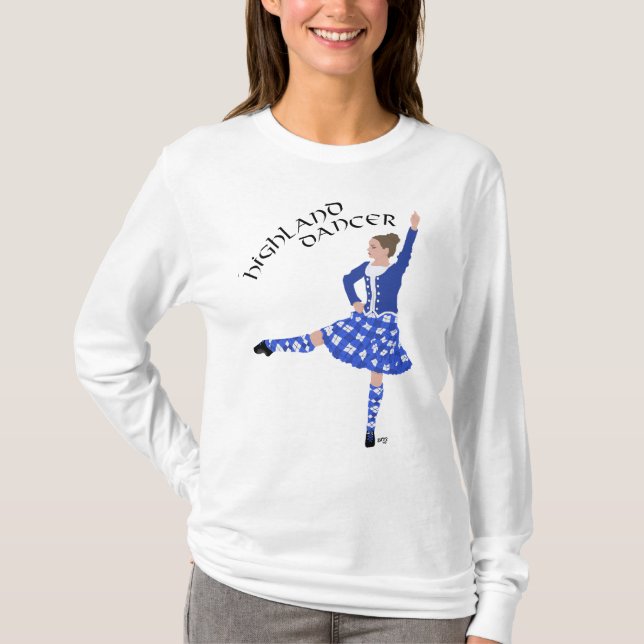 Höglandsdansare i blått tee shirt (Framsida)