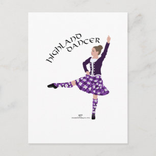 Höglandsdansare Purple Vykort