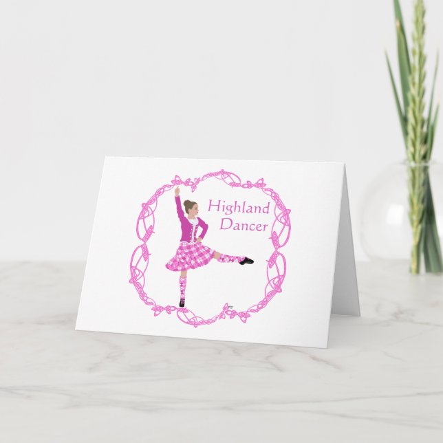 Höglandsdansare Rosa Aboyne Kort (Framsida)