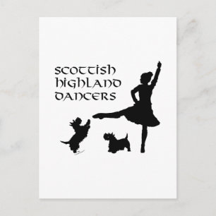 Höglandsdansare Scottie Hundar Vykort