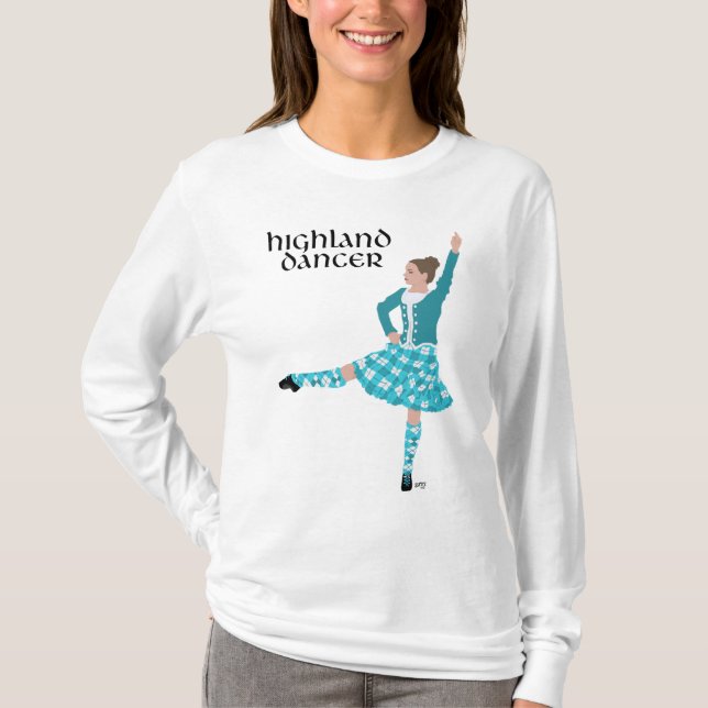Höglandsdansare Turkos T Shirt (Framsida)