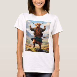 Höglandsdjuret dansar Highland Fling, T Shirt